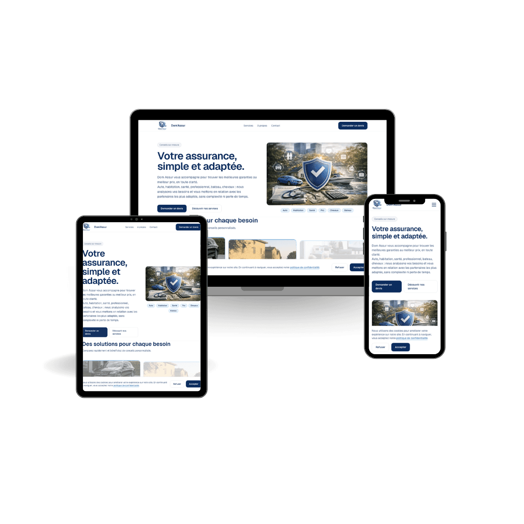 Dom'Assur mockup multi-devices