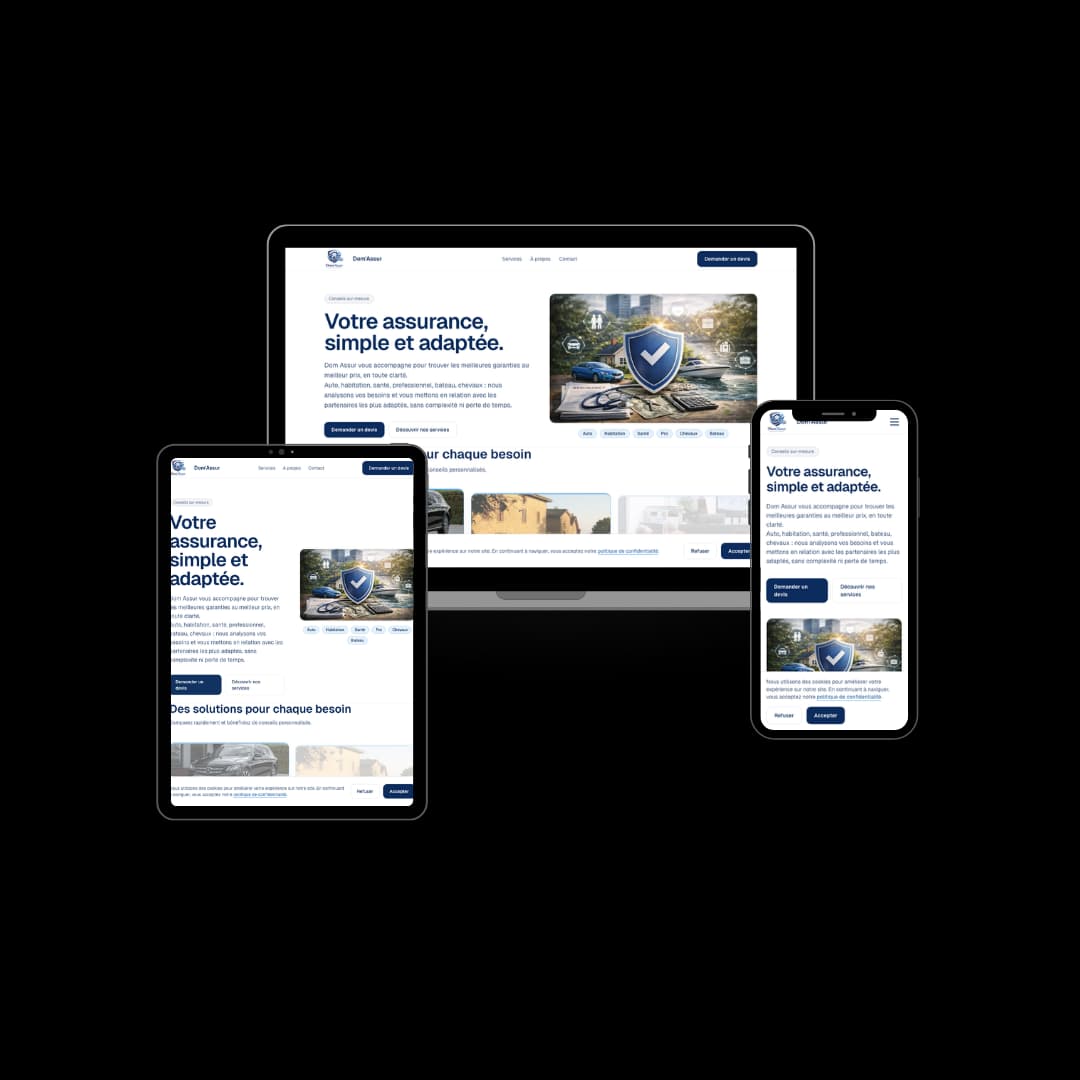 Dom'Assur mockup multi-devices