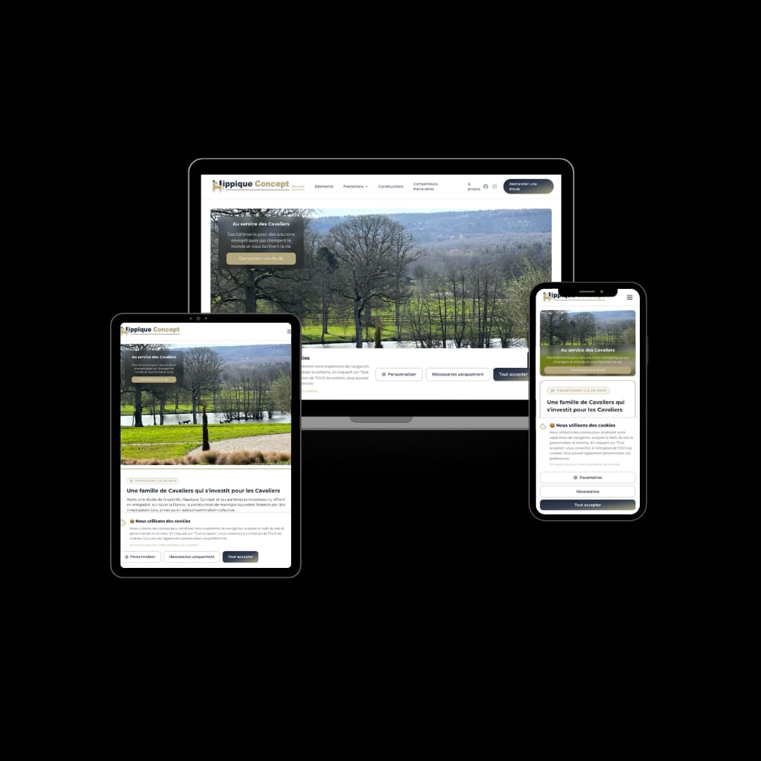 Hippique Concept mockup multi-devices